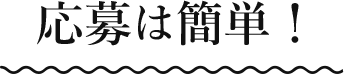 応募は簡単！
