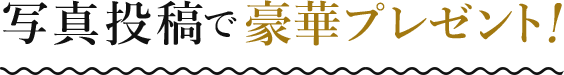 写真投稿で豪華プレゼント！