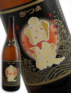 さつま白波 黒麹仕込み 芋焼酎 25度 1800ml